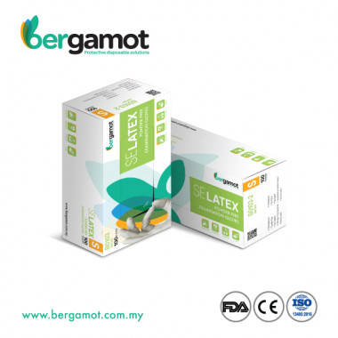 B0103 Bergamot Latex Powder Free Examination Gloves