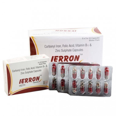 Carbonyl Iron, Folic Acid, Vitamin B12 & Zinc Sulphate Capsule