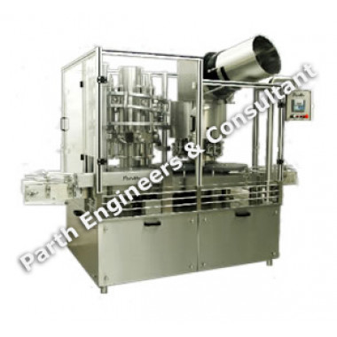 ROTARY VOLUMETRIC BOTTLE LIQUID FILLING AND R.O.P.P MACHINE