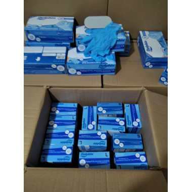 NITRILE GLOVES NON-POWDERED - BLUE COLOR