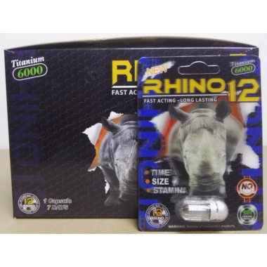 3D RHINO 8 6000 MALE SEXUAL CAPSULES
